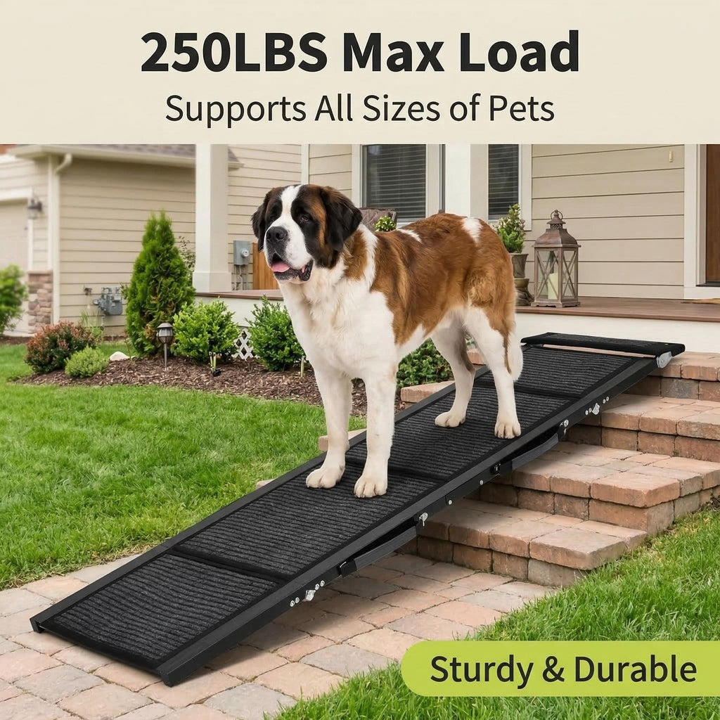 Retractable Pet Ramp Portable Foldable for Car Bed Sofa | Non - Slip Safety Pet Ramp