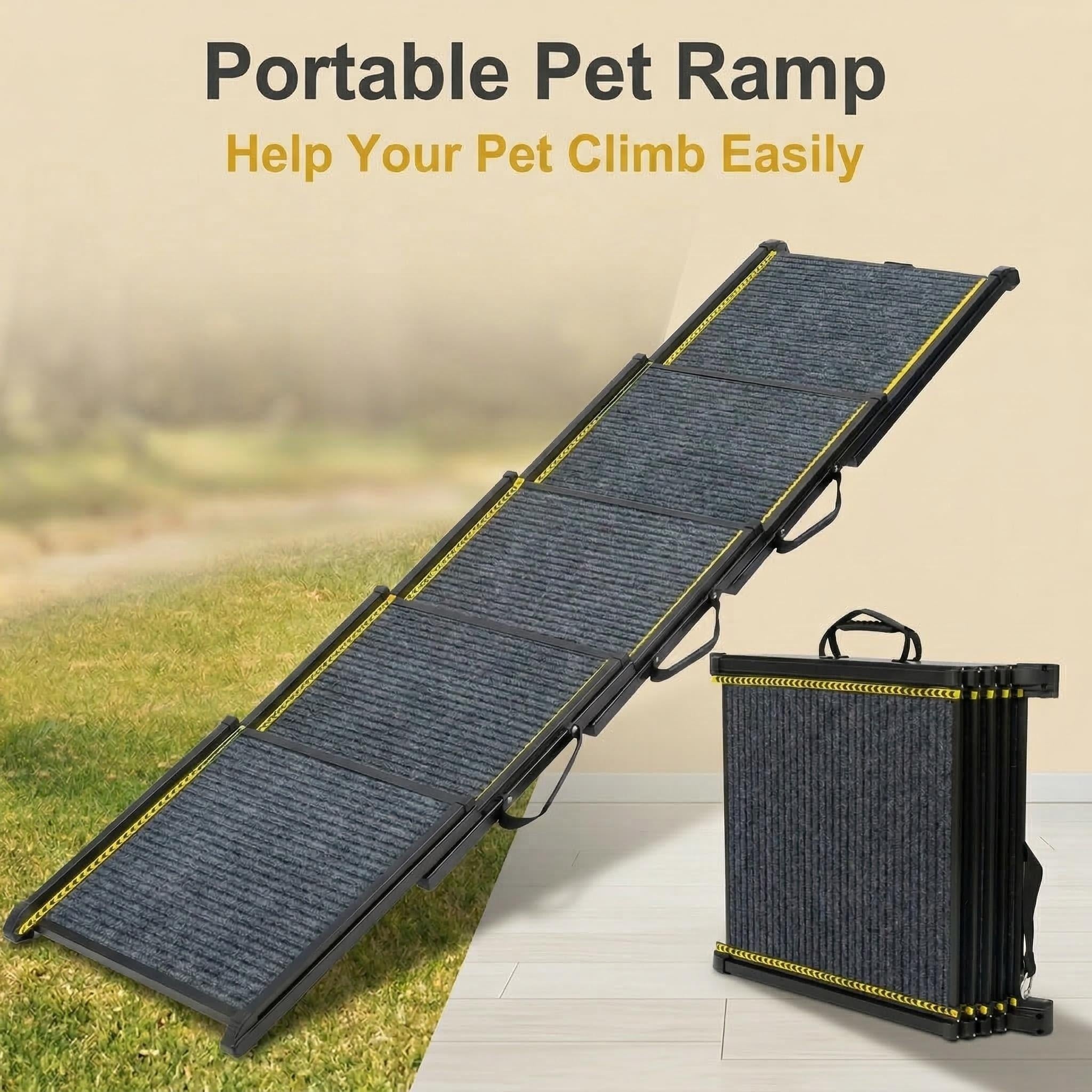 Safe Foldable Pet Ramp - Anti - Slip,Portable for Pet's Daily & Recovery Needs