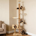 Post/Pedal/Hammock/Bubble Cat Bed,Height 82-117 inch, Adjustable Tall Cat Climbing Tree for Large Cats